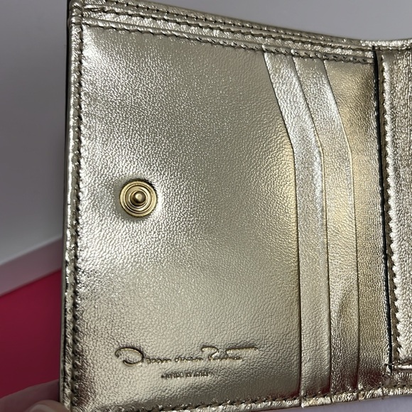 OSCAR DE LA RENTA Light French Wallet - Gold - NWT - Picture 7 of 11